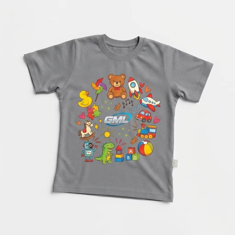Kaos Mainan Anak - warna Abu-abu